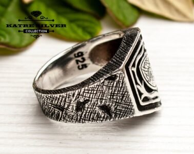 Heritage Coat of Arms Men Ring 925 Sterling Silver – Heraldic Signet Ring Vintage Handmade Gift for Him - Image 6
