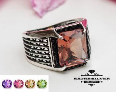 sultanite men ring color change gemstone ottoman style 925 sterling silver