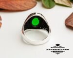Green Statement Ring Unique Mens Ring Celtic Handcrafted Silver Rings Massive Ring Unique Mens Ring Green Silver Ring Turkish Summer Jewelry - Image 7