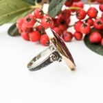 Vintage Red Sapphire Silver Ring, Oval Gemstone Handmade Ring, Natural Stone Women Jewelry, Chunky Statement Ring, Boho Ring, Birthday Gift - Image 7