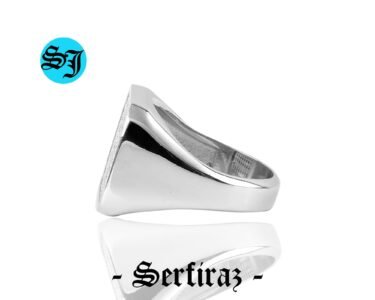 Square Classic Men Ring, Black Zircon Men Ring, Gemstone Jewelry, Authentic Silver Ring, Grandfather Gift, Engagement Men Ring, Fathers Gift - Image 6