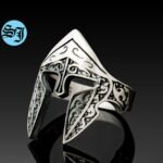 Mens Silver Spartan Helmet Ring, Mens Spartan Ring, Silver Spartan Rings, Silver Helmet Ring, Men Silver Gift, Gift for Him