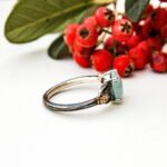 Aquamarine Ring for Women, Sterling Silver Ring, Minimalist Ring, Natural Genuine Real Blue Stone Ring, Statement Ring - Image 7