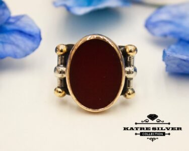 Powerful Agate Men Ring 925 Sterling Silver – Ottoman Style Handmade Statement Ring Turkish Silver Gift for Him - Image 3