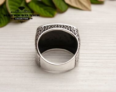 Mens Handmade Ring, Turkish Mens Ring, Solid Rings for Men, Men Ring, Gift for Him, Sterling Silver Ring, Mens Jewelry, Solid Silver Ring - Image 7