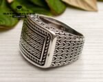 Mens Handmade Ring, Turkish Mens Ring, Solid Rings for Men, Men Ring, Gift for Him, Sterling Silver Ring, Mens Jewelry, Solid Silver Ring - Image 4