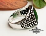 Green Statement Ring Unique Mens Ring Celtic Handcrafted Silver Rings Massive Ring Unique Mens Ring Green Silver Ring Turkish Summer Jewelry - Image 6