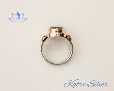 Oval Mystic Topaz Ring, Topaz Ring, Mystic Topaz, Mystic Topaz Jewelry, Handmade Ring, Statement Ring, Rainbow Ring, Solitaire Ring - Image 9