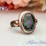 Oval Mystic Topaz Ring, Topaz Ring, Mystic Topaz, Mystic Topaz Jewelry, Handmade Ring, Statement Ring, Rainbow Ring, Solitaire Ring
