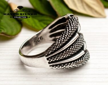 Eagle Claws Men and Unisex Ring Heavy Hand Made Sterling Silver 925 All Sizes Oxidized Wild Style Animal Jewelry Fast Shipping - Image 6