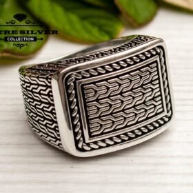 Mens Handmade Ring, Turkish Mens Ring, Solid Rings for Men, Men Ring, Gift for Him, Sterling Silver Ring, Mens Jewelry, Solid Silver Ring