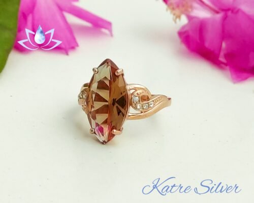 Rose Gold Vintage Ring, Marquise Engagement Ring, Marquise Ring, Art Deco Ring, Diaspore Ring, Vintage Engagement Ring - Image 6