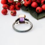 925 Sterling Silver Shell Ring, Elegant Purple Amethyst Women Ring, Handmade Jewelry, Birthstone Ring, Gemstone Promise Ring, Gift For Her - Image 7