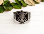 Coat of Arms Ring Mens Handmade Ring Turkish Mens Ring Heraldic Jewelry Men Ring Gift for Him Sterling Silver Ring Mens Jewelry - Image 3
