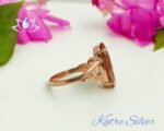 Rose Gold Vintage Ring, Marquise Engagement Ring, Marquise Ring, Art Deco Ring, Diaspore Ring, Vintage Engagement Ring - Image 7