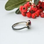 Elegant Ruby Authentic Promise Ring, Sterling Silver Handmade, Custom Dainty Ring, Dark Red Jewelry for Wife, Anniversary Gifts for Women - Image 8