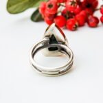 Genuine Natural Ruby Zoisite Silver Cocktail Ring, 925 Sterling Silver Handmade Ring, Meditation Stone, Gift for Her Mom, Unique Gift - Image 8