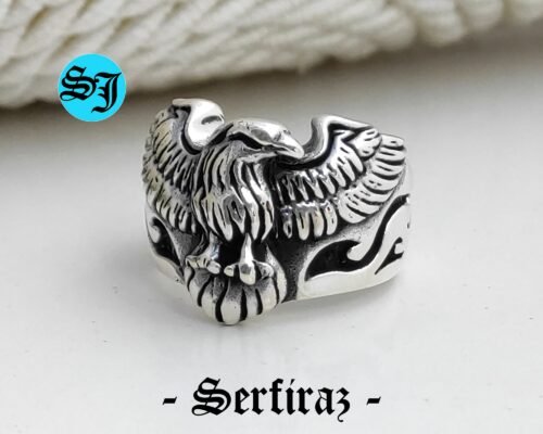 Mens Eagle Ring, Silver Eagle Ring, American Eagle Ring, Silver Men Ring, American Eagle, Silver Ring, Gift For Him