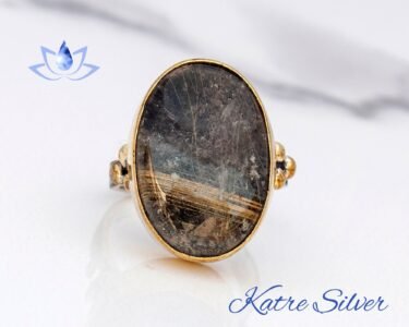 Rutilated Quartz Ring, Oval Gemstone, Handmade Silver Ring, Women's Rings, Statement Ring, Natural Ring, Daily Use Ring, Anniversary Ring - Image 2