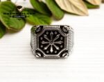Statement Ring Unique Mens Ring Celtic Handcrafted Silver Rings Massive Ring Unique Mens Ring Black Silver Ring Turkish Summer Jewelry, Ring - Image 3