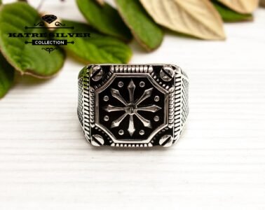 Statement Ring Unique Mens Ring Celtic Handcrafted Silver Rings Massive Ring Unique Mens Ring Black Silver Ring Turkish Summer Jewelry, Ring - Image 3