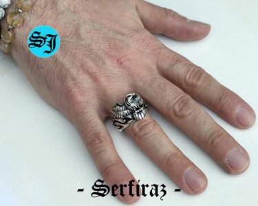 Mens Eagle Ring, Silver Eagle Ring, American Eagle Ring, Silver Men Ring, American Eagle, Silver Ring, Gift For Him - Image 2