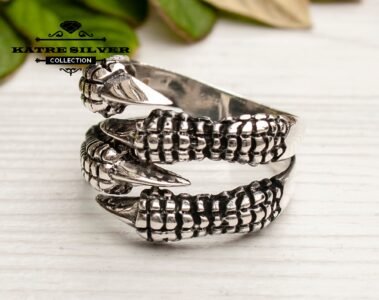 Ottoman Eagle Claw Men Ring 925 Sterling Silver – Handmade Turkish Statement Ring Vintage Gift for Him - Image 4