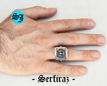 Imperial Double Headed Eagle Men Ring 925 Sterling Silver – Byzantine Symbol Signet Statement Ring Handmade Gift for Him - Image 2