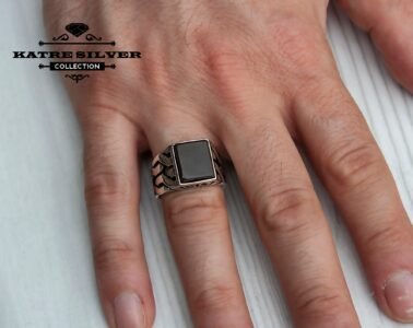 Statement Ring Unique Mens Ring Celtic Handcrafted Silver Rings Massive Ring Unique Mens Ring Brown Silver Ring Turkish Summer Jewelry - Image 2