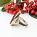 Vintage Red Sapphire Silver Ring, Oval Gemstone Handmade Ring, Natural Stone Women Jewelry, Chunky Statement Ring, Boho Ring, Birthday Gift - Image 6