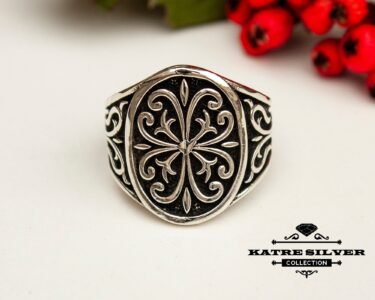 Mens Handmade Ring, Turkish Handmade Silver Men Ring, Ottoman Mens Ring, Solid Silver Men Ring, Gift for Him, 925k Sterling Silver Ring - Image 3