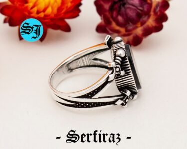 Oval Onyx Silver Ring, Black Onyx Silver Men Ring, Black Onyx Men's Ring, Men's Ring, Husband Gift, Black Gemstone Ring - Image 6