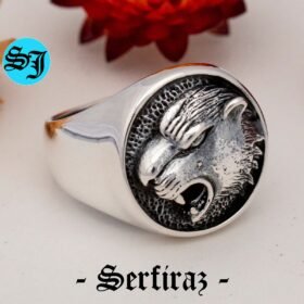 Black Panther Tiger Cat Animal Signet Silver Men'S Ring, Animal Ring, Handmade Ring, Gift For Him