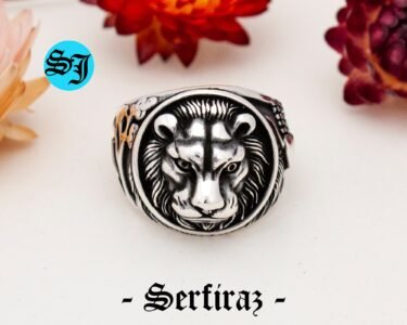 Lion Ring, Lion Head Ring, Animal Ring, Silver Lion Ring, Lion Jewelry, Mens Lion Ring, Sterling Silver Ring, Gift For Him - Image 3