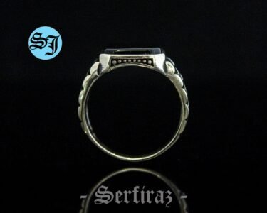 Silver Rolex Band Ring, Onyx Men Jewelry, Rolex Ring, Rolex Chain, Silver Onyx Ring, Black Onyx Ring, Ring For Mens, Gift for Him - Image 7