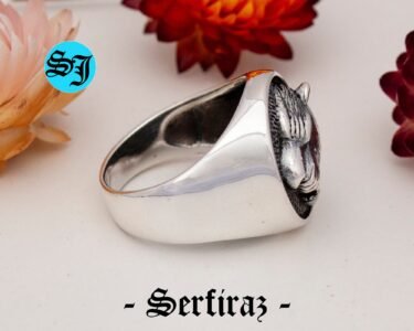 Black Panther Tiger Cat Animal Signet Silver Men'S Ring, Animal Ring, Handmade Ring, Gift For Him - Image 6