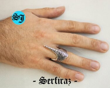 Sterling Silver Eagle Claw Ring, Dragon Claw Ring, Gothic Ring, Animal Ring, Dragon Ring, Silver Claw Ring, Man Ring - Image 4