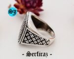 Mens Handmade Ring, Turkish Handmade Silver Men Ring, Ottoman Mens Ring, Special Ring, 925k Sterling Silver Ring, Gift for Him - Image 5