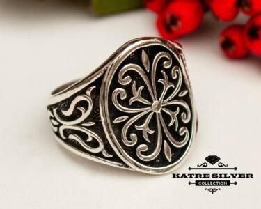 Mens Handmade Ring, Turkish Handmade Silver Men Ring, Ottoman Mens Ring, Solid Silver Men Ring, Gift for Him, 925k Sterling Silver Ring