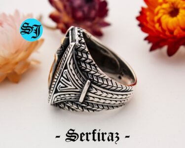 Mens Handmade Ring, Turkish Handmade Silver Men Ring, Ottoman Mens Ring, Men 925k Silver Ring, Knife Jewelry, Gift for Him - Image 5