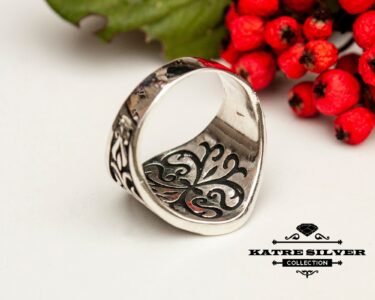 Mens Handmade Ring, Turkish Handmade Silver Men Ring, Ottoman Mens Ring, Solid Silver Men Ring, Gift for Him, 925k Sterling Silver Ring - Image 8