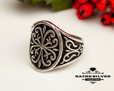 Mens Handmade Ring, Turkish Handmade Silver Men Ring, Ottoman Mens Ring, Solid Silver Men Ring, Gift for Him, 925k Sterling Silver Ring - Image 5