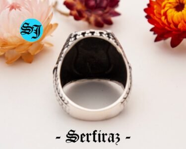 Mens Handmade Ring, Turkish Handmade Silver Men Ring, Ottoman Mens Ring, Men 925k Silver Ring, Knife Jewelry, Gift for Him - Image 7