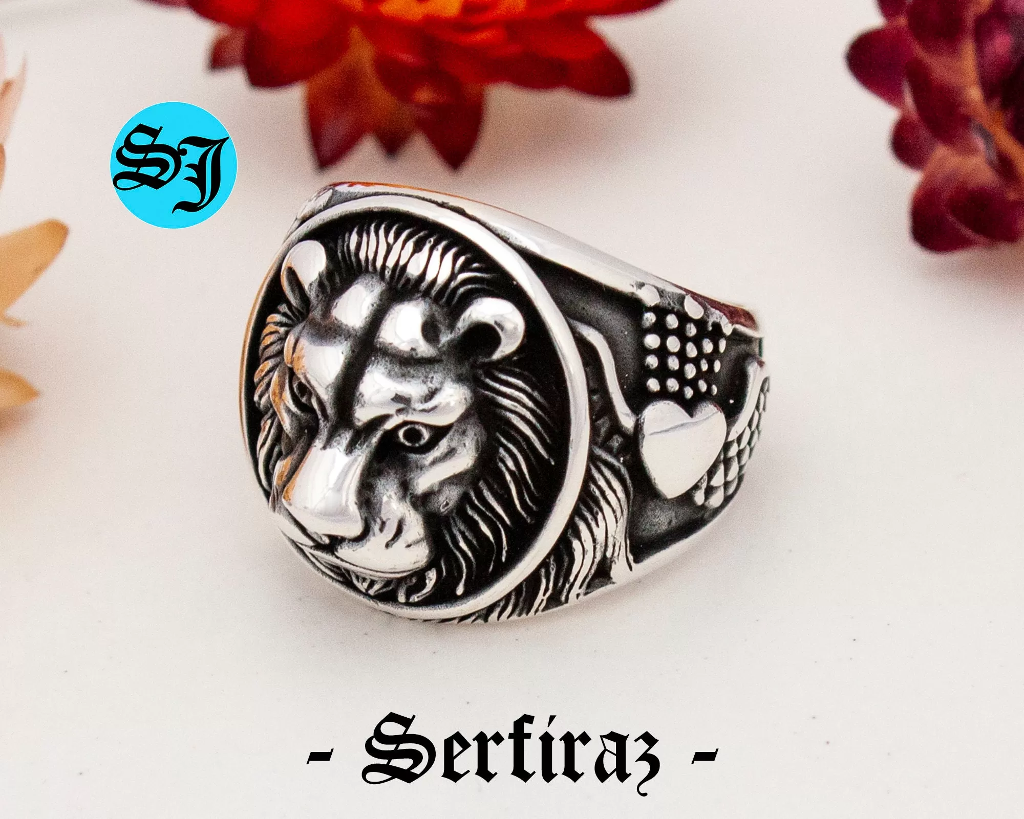 Lion Ring, Lion Head Ring, Animal Ring, Silver Lion Ring, Lion Jewelry, Mens Lion Ring, Sterling Silver Ring, Gift For Him - Image 4