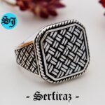 Mens Handmade Ring, Turkish Handmade Silver Men Ring, Ottoman Mens Ring, Special Ring, 925k Sterling Silver Ring, Gift for Him