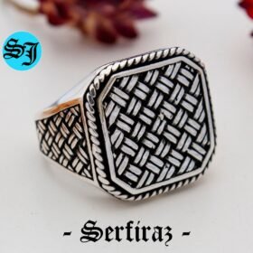 Mens Handmade Ring, Turkish Handmade Silver Men Ring, Ottoman Mens Ring, Special Ring, 925k Sterling Silver Ring, Gift for Him