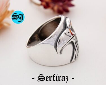 Eagle Ring Men – Bold 925 Sterling Silver Eagle Signet Ring, Handmade Animal Statement Jewelry Gift for Him - Image 6