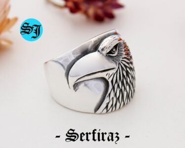 Eagle Ring Men – Bold 925 Sterling Silver Eagle Signet Ring, Handmade Animal Statement Jewelry Gift for Him - Image 4