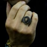 925 Sterling Silver Fleur de Lis Swords and Shield Rings for Men, Viking Ring, Unique Silver Ring, Vintage Jewelry, Gift for Him - Image 2