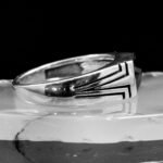 Sterling Silver Men Ring with Black Stone, Black Gemstone Ring, Cool Men Ring, Vintage Black Men Ring, Men's Fashion Ring, Gift for Him - Image 7